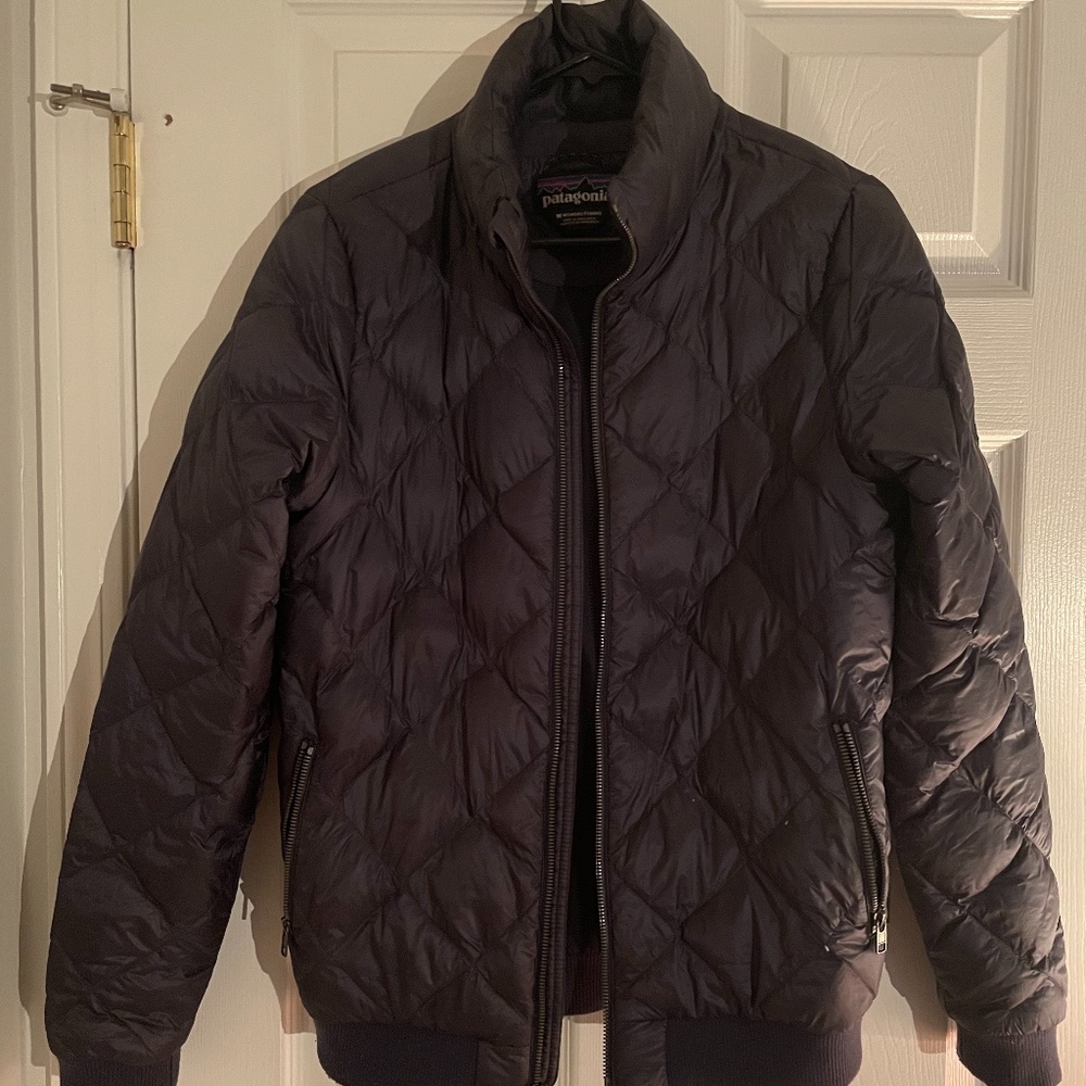 Patagonia Bomber Down Jacket, M, Dark Blue